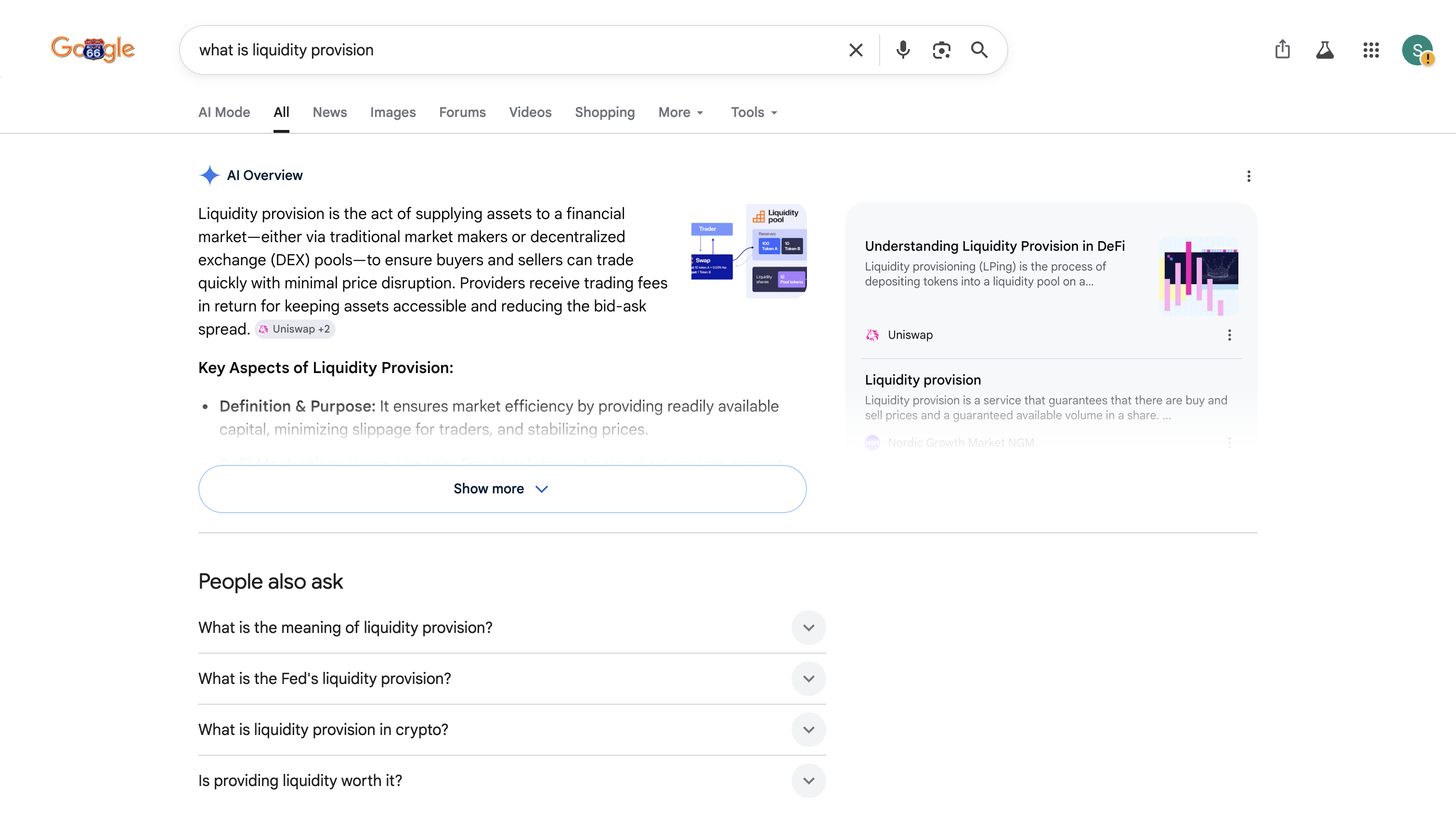 Ranking in traditional SEO results
